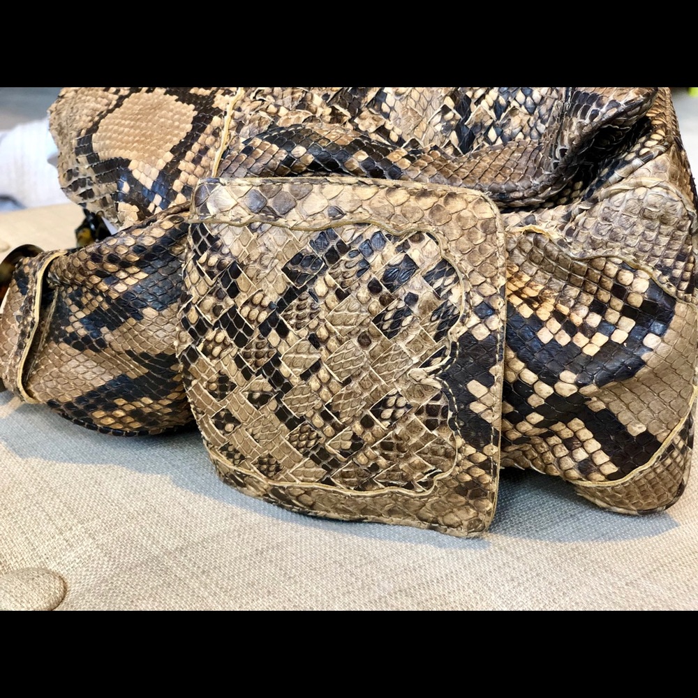 Bottega Veneta Cocker Intrecciato Python Hobo - image 3
